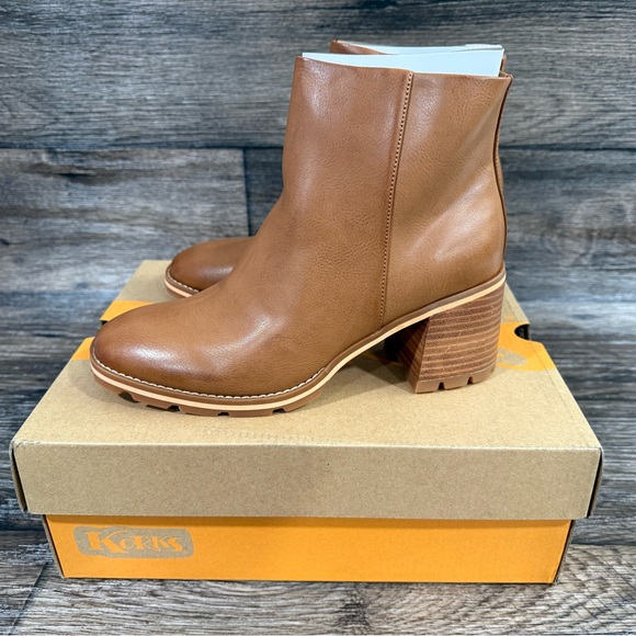 KORKS Chandler Heeled Bootie LIGHT TAN NEW SZ 6.5 - Picture 6 of 11